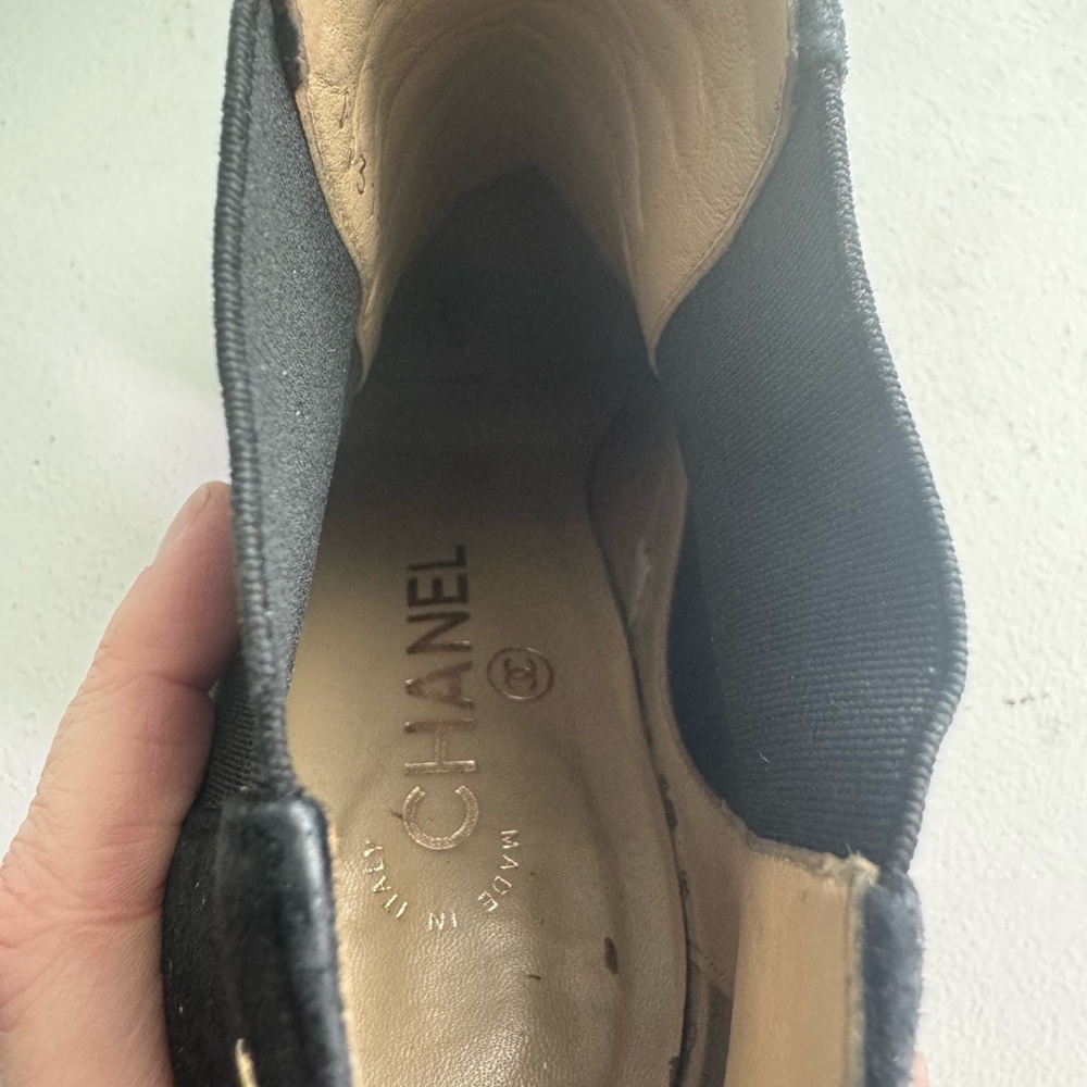 Chanel Black Chelsea Ankle Boots - Picture 8 of 10